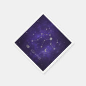 Zodiac Lila Aquarius | Astrologie Horoskop Serviette (Ecke)