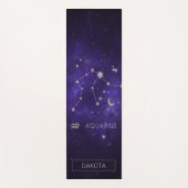 Zodiac Lila Aquarius | Astrologie Horoskop Yogamatte (Vorderseite)