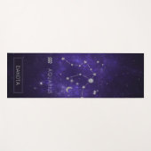 Zodiac Lila Aquarius | Astrologie Horoskop Yogamatte (Vorderseite (Horizontal))