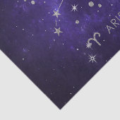 Zodiac Lila Aries | Kosmisches Astrologie Horoskop Seidenpapier (Ausschnitt)