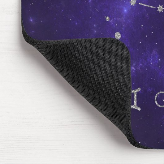 Zodiac Lila Gemini | Kosmisches Astrologie Horosko Mousepad (Ecke)