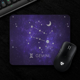 Zodiac Lila Gemini | Kosmisches Astrologie Horosko Mousepad