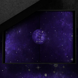 Zodiac Lila Gemini | Kosmisches Astrologie Horosko Runder Aufkleber