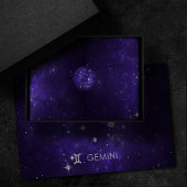 Zodiac Lila Gemini | Kosmisches Astrologie Horosko Runder Aufkleber