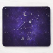 Zodiac Lila Leo | Kosmisches Astrologie Horoskop Mousepad (Vorne)