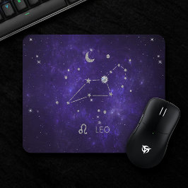 Zodiac Lila Leo | Kosmisches Astrologie Horoskop Mousepad