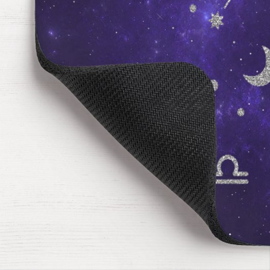 Zodiac Lila Libra | Kosmisches Astrologie Horoskop Mousepad (Ecke)