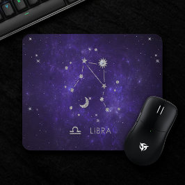 Zodiac Lila Libra | Kosmisches Astrologie Horoskop Mousepad