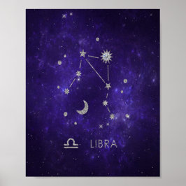 Zodiac Lila Libra | Kosmisches Astrologie Horoskop Poster