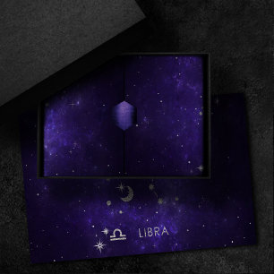 Zodiac Lila Libra Kosmisches Astrologie Horoskop Seidenpapier