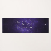Zodiac Lila Libra | Kosmisches Astrologie Horoskop Yogamatte (Rückseite (Horizontal))