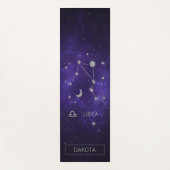 Zodiac Lila Libra | Kosmisches Astrologie Horoskop Yogamatte (Vorderseite)