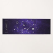 Zodiac Lila Libra | Kosmisches Astrologie Horoskop Yogamatte (Vorderseite (Horizontal))