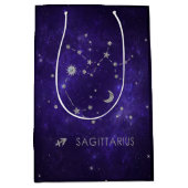 Zodiac Lila Sagittarius | Astrologie Horoskop Mittlere Geschenktüte (Vorderseite)