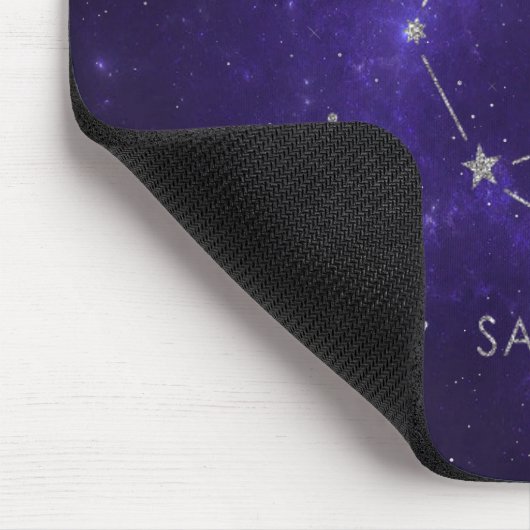 Zodiac Lila Sagittarius | Astrologie Horoskop Mousepad (Ecke)