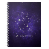 Zodiac Lila Sagittarius | Astrologie Horoskop Notizblock (Vorderseite)