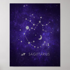Zodiac Lila Sagittarius | Astrologie Horoskop Poster