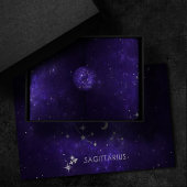 Zodiac Lila Sagittarius | Astrologie Horoskop Runder Aufkleber