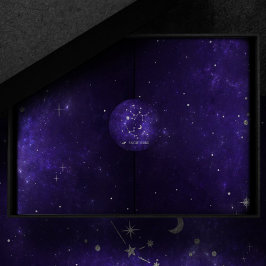 Zodiac Lila Sagittarius | Astrologie Horoskop Runder Aufkleber