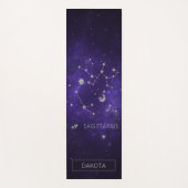 Zodiac Lila Sagittarius | Astrologie Horoskop Yogamatte (Vorderseite)