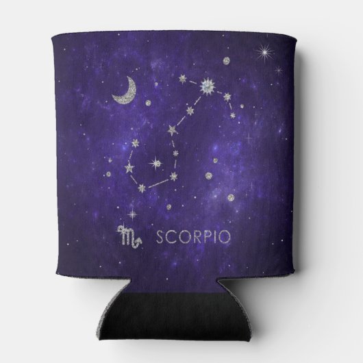 Zodiac Lila Scorpio | Kosmisches Astrologie Horosk Dosenkühler (Rückseite)