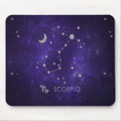 Zodiac Lila Scorpio | Kosmisches Astrologie Horosk Mousepad (Vorne)