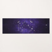 Zodiac Lila Scorpio | Kosmisches Astrologie Horosk Yogamatte (Rückseite (Horizontal))