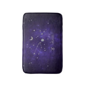 Zodiac Lila Taurus | Kosmisches Astrologie Horosko Badematte (Vorderseite Vertikal)