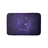 Zodiac Lila Taurus | Kosmisches Astrologie Horosko Badematte (Vorderseite)