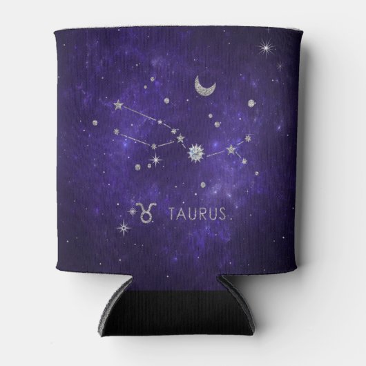 Zodiac Lila Taurus | Kosmisches Astrologie Horosko Dosenkühler (Vorderseite)