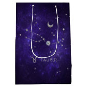 Zodiac Lila Taurus | Kosmisches Astrologie Horosko Mittlere Geschenktüte (Rückseite)