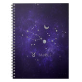 Zodiac Lila Taurus | Kosmisches Astrologie Horosko Notizblock (Vorderseite)