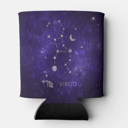 Zodiac Lila Virgo | Kosmisches Astrologie Horoskop Dosenkühler (Rückseite)