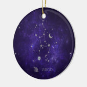 Zodiac Lila Virgo | Kosmisches Astrologie Horoskop Keramik Ornament (Links)