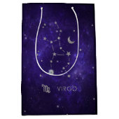 Zodiac Lila Virgo | Kosmisches Astrologie Horoskop Mittlere Geschenktüte (Vorderseite)