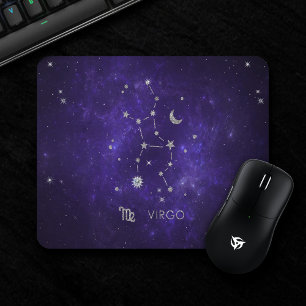 Zodiac Lila Virgo Kosmisches Astrologie Horoskop Mousepad