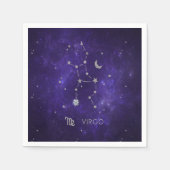 Zodiac Lila Virgo | Kosmisches Astrologie Horoskop Serviette (Vorderseite)