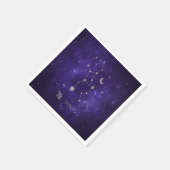 Zodiac Lila Virgo | Kosmisches Astrologie Horoskop Serviette (Ecke)