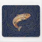 Zodiac Lmon | Handgezeichnet Lachsmousepad Mousepad (Vorne)