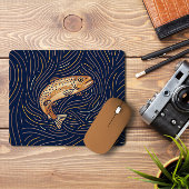 Zodiac Lmon | Handgezeichnet Lachsmousepad Mousepad