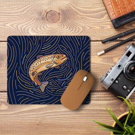 Zodiac Lmon | Handgezeichnet Lachsmousepad Mousepad
