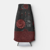 Zodiac Magic Crimson | Henna Red Gothic Skull Rose Flaschenkühler (Vorderseite)
