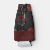 Zodiac Magic Crimson | Henna Red Gothic Skull Rose Flaschenkühler (Rückseite)