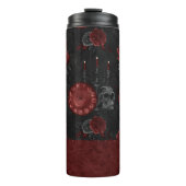 Zodiac Magic Crimson | Henna Red Gothic Skull Rose Thermosbecher (Vorderseite)