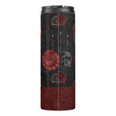 Zodiac Magic Crimson | Henna Red Gothic Skull Rose Thermosbecher (Rückseite)