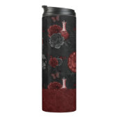 Zodiac Magic Crimson | Henna Red Gothic Skull Rose Thermosbecher (Nach rechts gedreht)