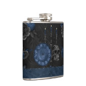 Zodiac Magic | Dark Navy Blue Gothull Rose Flachmann (Rechts)