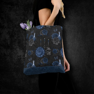 Zodiac Magic Dark Navy Blue Gothull Rose Tasche