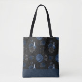 Zodiac Magic | Dark Navy Blue Gothull Rose Tasche (Vorderseite)