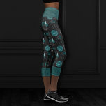 Zodiac Magic | Dunkelgrüne, Aquamarine Rose des Sc Capri Leggings<br><div class="desc">Einzigartig tragbare Kunst! Eine raffinierte Palette an abstrakten, gemischten Texturen verleiht dem Ganzen den perfekten Pop für Ihren persönlichen Stil. Auch übertragbar auf Schul-/Büroartikel, Party-Accessoires oder Dekoration für eine bequeme Selbstbedienung der Zuhause! Für andere Produkte oder Farben besuchen Sie den JustFharryn Store @ Zazzle oder kontaktieren Sie den Designer c/o...</div>